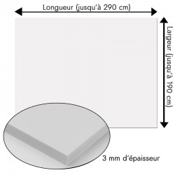 Plaque transparente sur mesure en plexiglass - épaisseur 3 mm