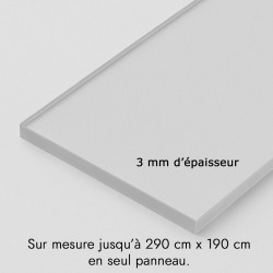 Plaque transparente sur mesure en plexiglass - épaisseur 3 mm